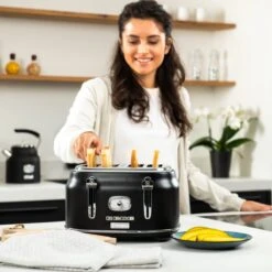 Westinghouse Retro Waterkoker + Broodrooster 4 Sleuven + Staafmixer - Zwart -Keukengerei Winkel 1200x1200 189