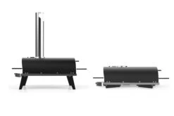 ZiiPa Pizza Oven Piana - Houtgestookt - Met Thermometer - Leisteen - Voor ø 30 Cm Pizza's - Roterende Pizzasteen -Keukengerei Winkel 159553