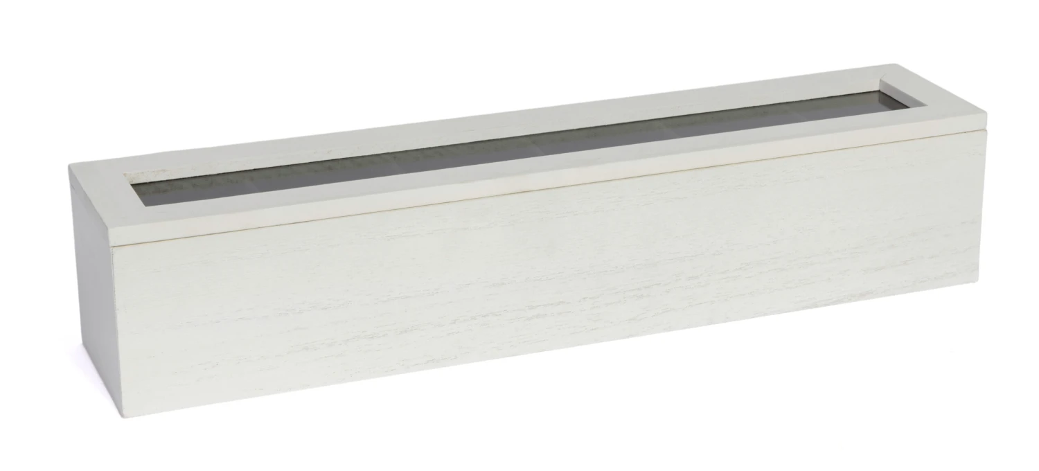 Sakura Tea Theedoos - Wit - 6-vaks - Met Fluweel - 43 X 9 Cm 4 Sakura Tea Theedoos - Wit - 6-vaks - Met Fluweel - 43 X 9 Cm - Afbeelding 2