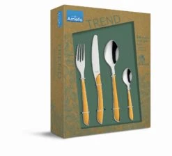 Amefa Bestekset Eclat - Mustard Yellow Matt - 24-delig / 6 Personen -Keukengerei Winkel 2294YMTR42C71 1