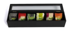 Sakura Tea Theedoos - Zwart - 6-vaks - Met Fluweel - 43 X 9 Cm 10 Sakura Tea Theedoos - Zwart - 6-vaks - Met Fluweel - 43 X 9 Cm -Keukengerei Winkel 3 6 vaks lang 8