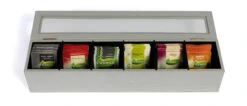Sakura Tea Theedoos - Wit - 6-vaks - Met Fluweel - 43 X 9 Cm 10 Sakura Tea Theedoos - Wit - 6-vaks - Met Fluweel - 43 X 9 Cm -Keukengerei Winkel 3 6 vaks lang 9