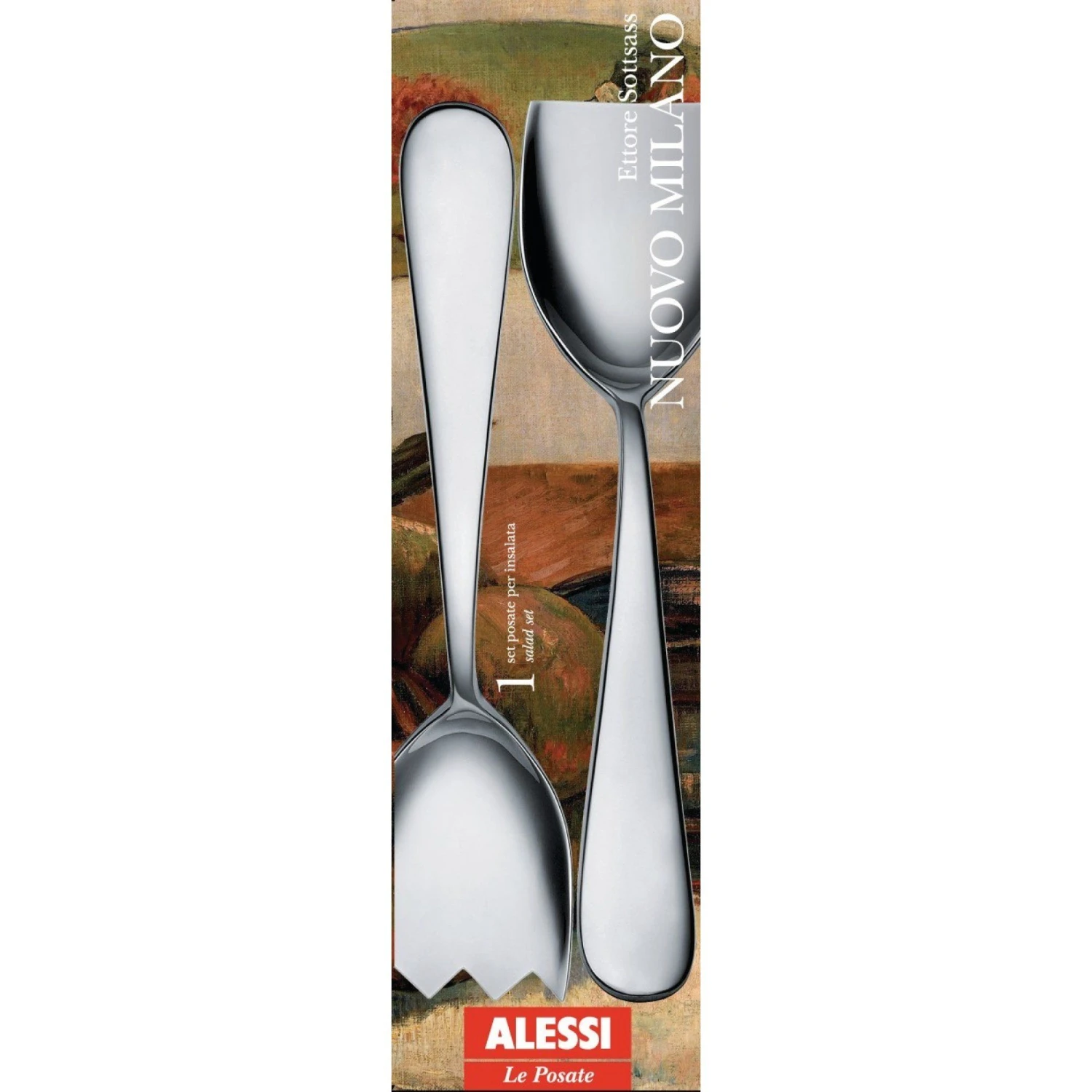 Alessi Saladebestek Nuovo Milano - 5180/14 - Door Ettore Sottsass 5 Alessi Saladebestek Nuovo Milano - 5180/14 - Door Ettore Sottsass - Afbeelding 3