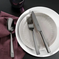 Sambonet Bestekset Flat - Zwart - 30 Delig / 6 Personen 8 Sambonet Bestekset Flat - Zwart - 30 Delig / 6 Personen -Keukengerei Winkel 62712BN1 amb01