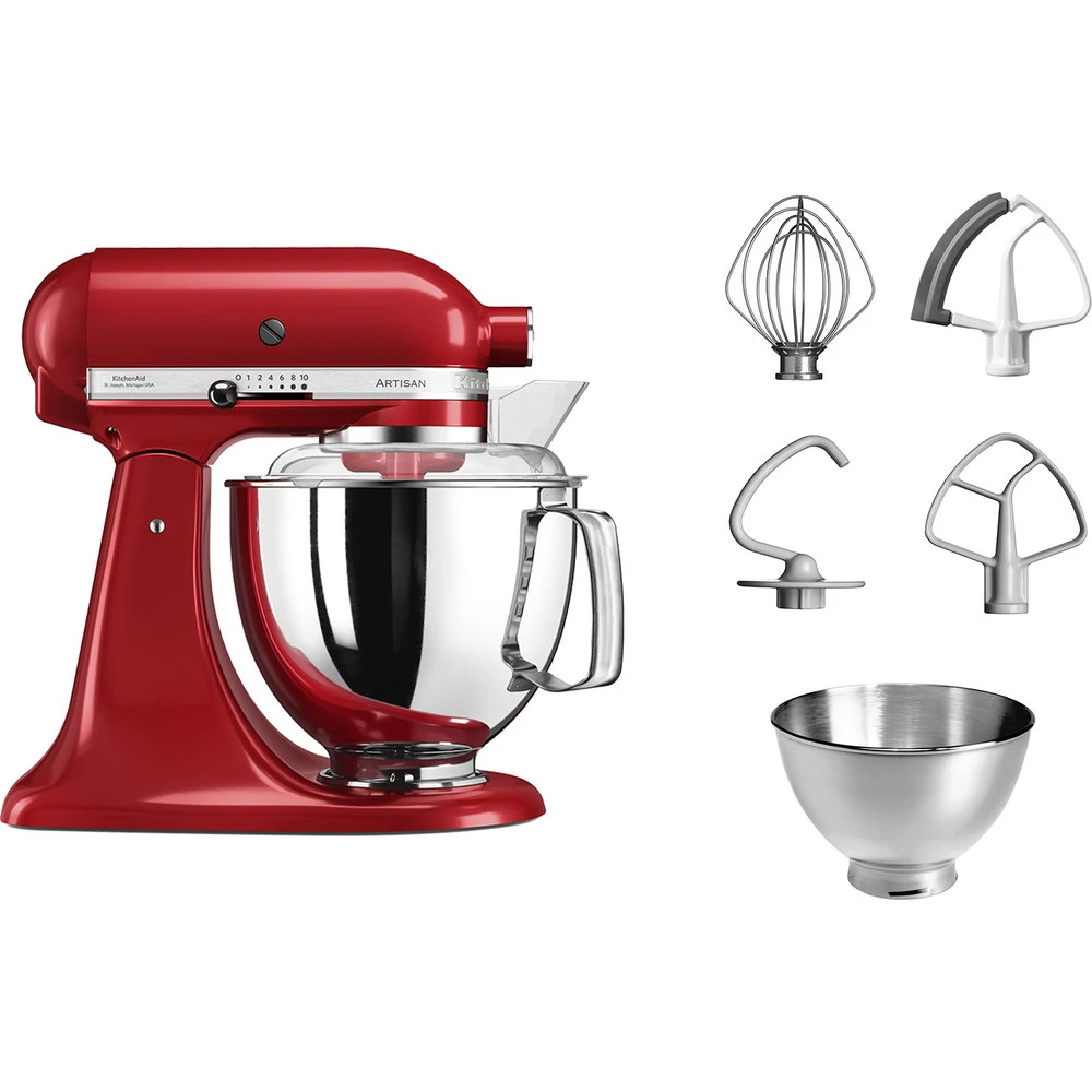 KitchenAid Keukenmachine Artisan - Kantelbare Kop - Keizerrood - 4.8 Liter - 5KSM175PSEER 4 KitchenAid Keukenmachine Artisan - Kantelbare Kop - Keizerrood - 4.8 Liter - 5KSM175PSEER - Afbeelding 2