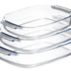 Sareva Ovenschalen - Hittebestendig Glas - 2 / 2.7 / 3.8 Liter - 3 Delige Set 1 Sareva Ovenschalen - Hittebestendig Glas - 2 / 2.7 / 3.8 Liter - 3 Delige Set -Keukengerei Winkel 8720364455279