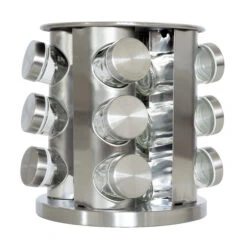 Blackwell Kruidenrek / Kruidencarrousel - Inclusief 12 Kruidenpotjes - RVS -Keukengerei Winkel 8720364455521 1 1