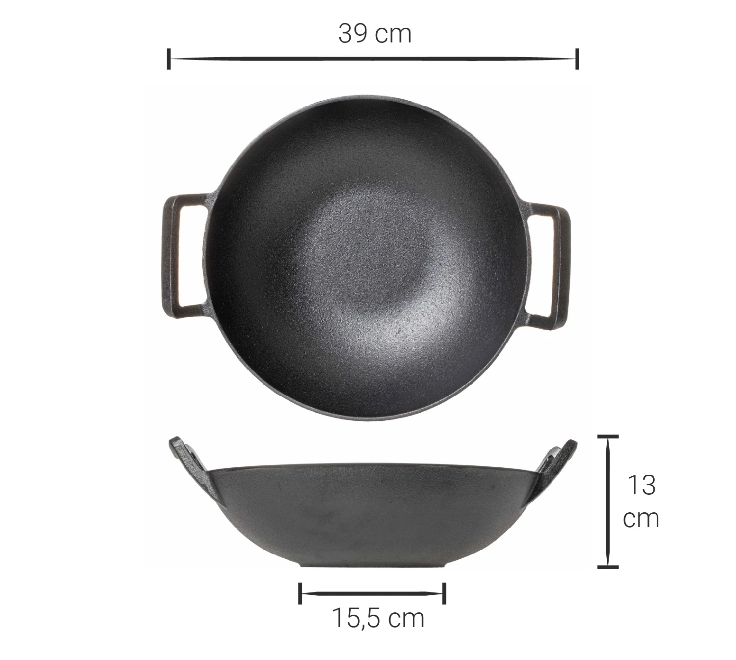 Blackwell Wokpan / Wadjan - Gietijzer - ø 32 Cm - Zonder Anti-aanbaklaag 7 Blackwell Wokpan / Wadjan - Gietijzer - ø 32 Cm - Zonder Anti-aanbaklaag - Afbeelding 5