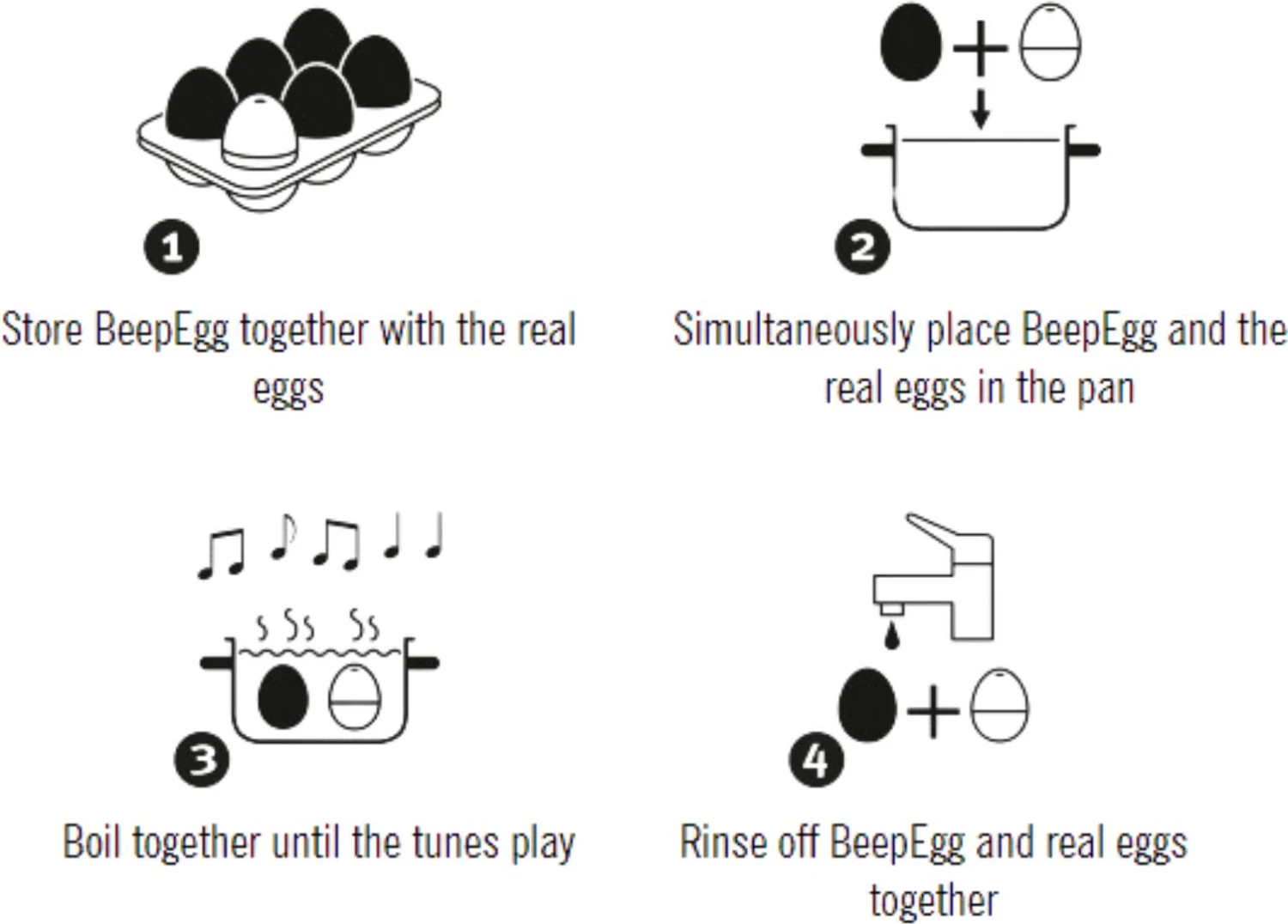 PiepEi Eierwekker Classic - Geel 4 PiepEi Eierwekker Classic - Geel - Afbeelding 2