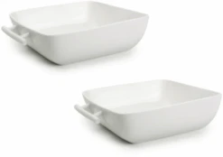 BonBistro Ovenschaal Yong Squito - 19 X 19 X 6 Cm / 1.4 Liter - Wit - 2 Stuks