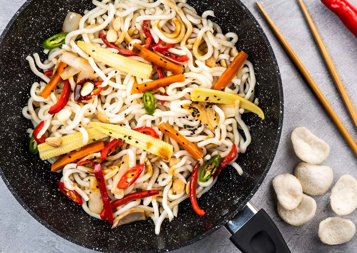 Westinghouse Wokpan Marble - ø 30 Cm - Standaard Anti-aanbaklaag 4 Westinghouse Wokpan Marble - ø 30 Cm - Standaard Anti-aanbaklaag - Afbeelding 2