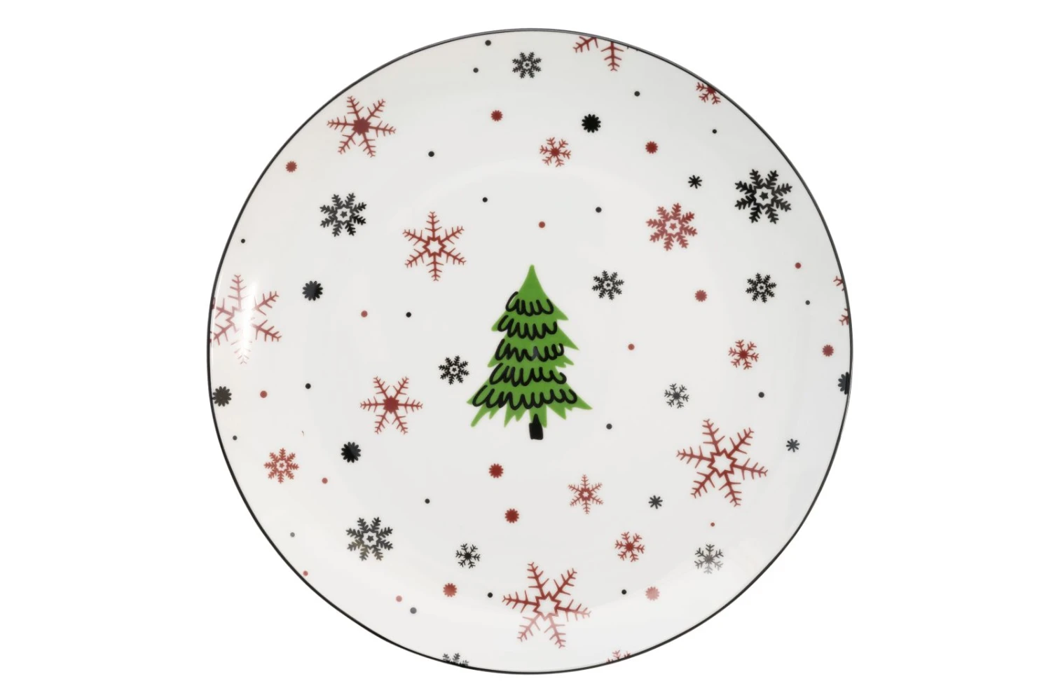 Studio Tavola Kerstservies - Porselein - Rood - 18-delig / 6 Personen 10 Studio Tavola Kerstservies - Porselein - Rood - 18-delig / 6 Personen - Afbeelding 8