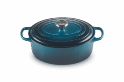 Le Creuset Braadpan Signature - Ovaal - Deap Teal - ø 29 Cm / 4.7 Liter -Keukengerei Winkel LC 20210125 HL PS FS 21178296422430 002