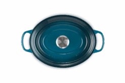 Le Creuset Braadpan Signature - Ovaal - Deap Teal - ø 29 Cm / 4.7 Liter -Keukengerei Winkel LC 20210125 HL PS FS 21178296422430 004