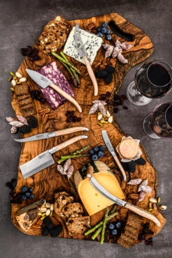 Laguiole Style De Vie Kaasmessen / Kaasmessenset Luxury Line Eikenhout Stonewash - 3 Stuks -Keukengerei Winkel LuxKaasV2EikStone 5