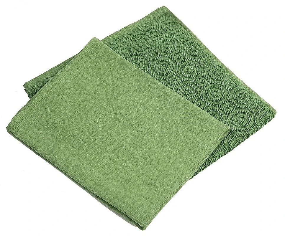 KOOK Keukenhanddoek Inka Groen 50 X 50 Cm 4 KOOK Keukenhanddoek Inka Groen 50 X 50 Cm - Afbeelding 2