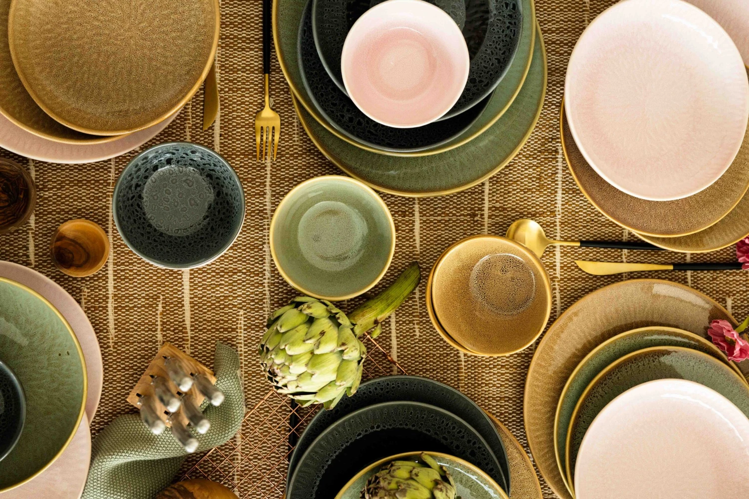 Jay Hill Serviesset Alderney - 16-delig / 4 Personen - Bruin/Geel 6 Jay Hill Serviesset Alderney - 16-delig / 4 Personen - Bruin/Geel - Afbeelding 4