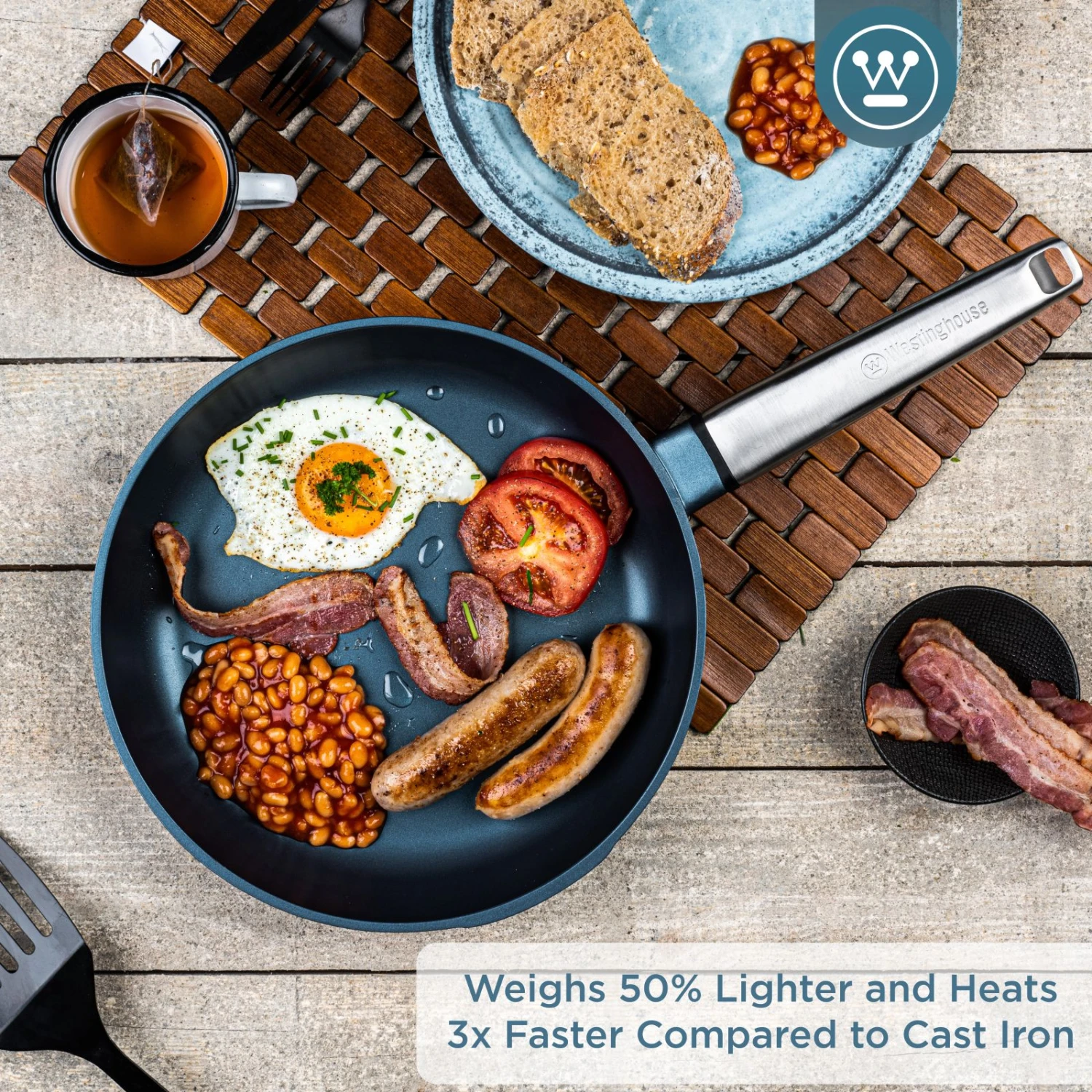 Westinghouse Koekenpan Performance - Bravery Blue - ø 28 Cm - Standaard Anti-aanbaklaag 7 Westinghouse Koekenpan Performance - Bravery Blue - ø 28 Cm - Standaard Anti-aanbaklaag - Afbeelding 5