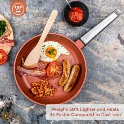 Westinghouse Koekenpan Performance - Rebel Red - ø 28 Cm - Standaard Anti-aanbaklaag -Keukengerei Winkel WCFP0095024OR 2 1