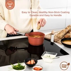 Westinghouse Steelpan Performance - Rebel Red - ø 18 Cm / 1.9 Liter -Keukengerei Winkel WCSP0095N18OR 4