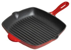 Blackwell Grillpan - Gietijzer - Rood - 27 X 27 Cm - Zonder Anti-aanbaklaag