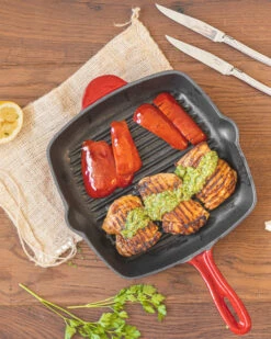 Blackwell Grillpan - Gietijzer - Rood - 27 X 27 Cm - Zonder Anti-aanbaklaag 8 Blackwell Grillpan - Gietijzer - Rood - 27 X 27 Cm - Zonder Anti-aanbaklaag -Keukengerei Winkel item 25 1