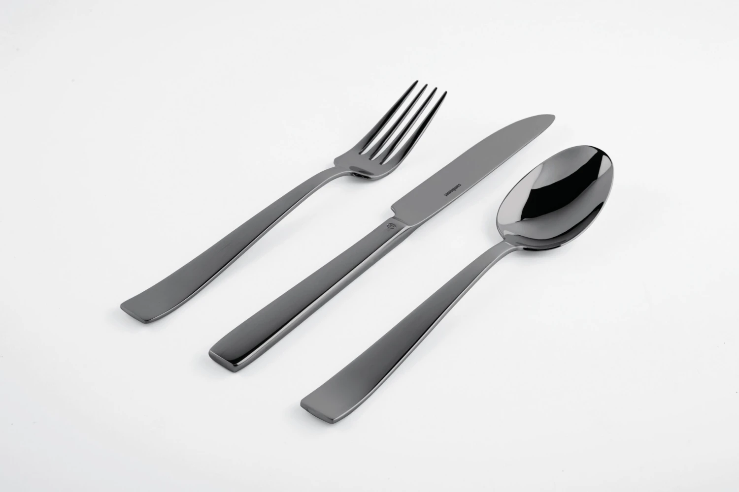 Sambonet Bestekset Flat - Zwart - 24 Delig / 6 Personen 7 Sambonet Bestekset Flat - Zwart - 24 Delig / 6 Personen - Afbeelding 5